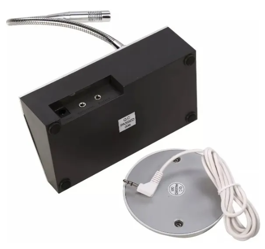 Intercomunicador Para Bancos Y Cajas Citófono Micrófono Colo Color Plateado