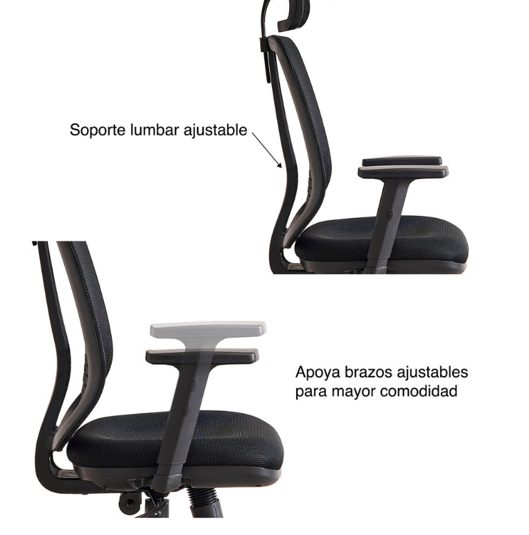 Silla De Escritorio Brazos Ajustables