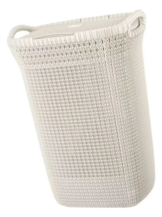 Canasto para ropa rectangular khipu. Reyplast Khipu. de plástico x unidad color blanco