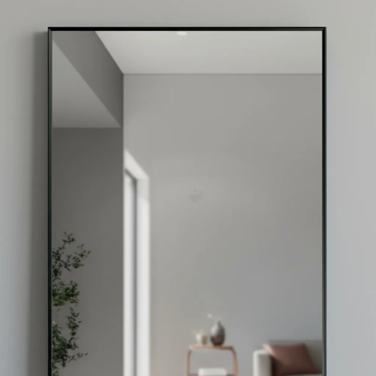 Espejo 70x50 Rectangular Con Marco Negro Taumm