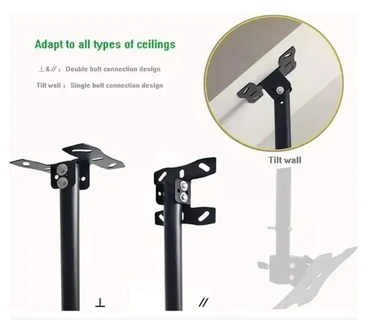 Base Soporte Tv Techo Pared 32 A 75 Pulgadas Negro