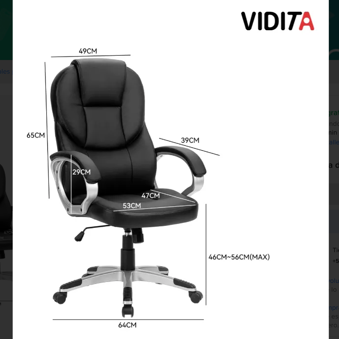 Silla Escritorio Ejecutiva Oficina Cuero