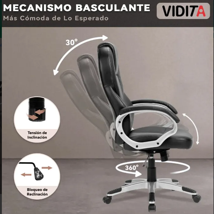 Silla Escritorio Ejecutiva Oficina Cuero