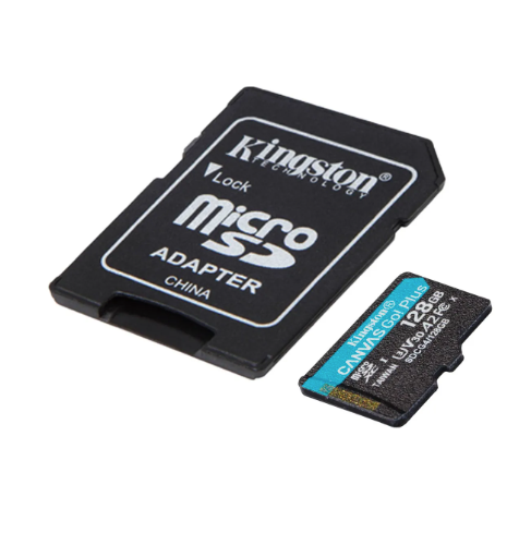 Tarjeta de memoria Kingston Canvas Go Plus con adaptador SD 128GB