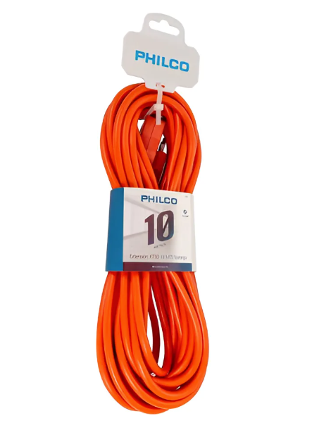 Extensión Xt 10 Metros Naranjo Philco Color Naranja