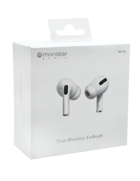 Audífonos Bluetooth Monster Audio True Wireless Earbuds Tw12 Color Blanco