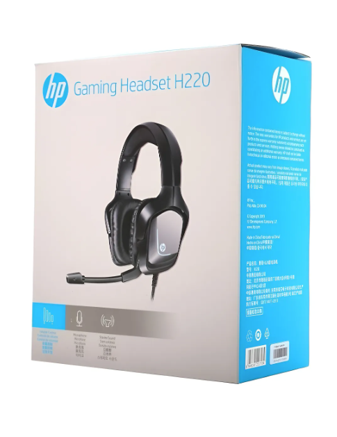 Audífonos Con Micrófono Gaming Hp H220 Color Negro