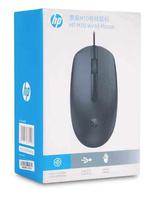 Mouse Alámbrico Hp M10 Negro Bk