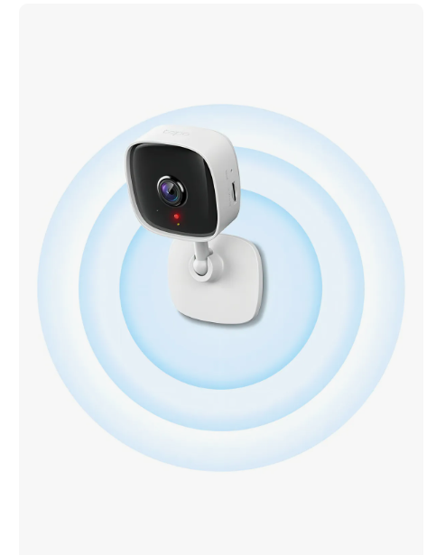 Cámara WI-FI Home Security con memoria MicroSD 128GB Two-Way Audio Tapo, Color Blanco