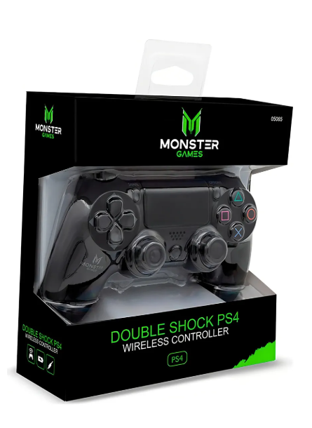 Control joystick inalámbrico Monster Games Double shock compatible con PS4 negro