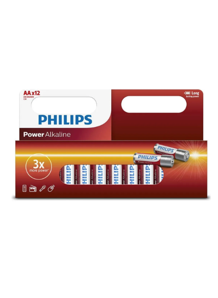 Pack 12 Pilas Alcalina Aa Philips