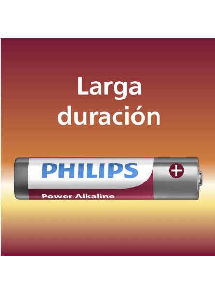 Pilas Alcalinas Aaa Philips Lr03p4b Cilíndrica Blister 4 Uds