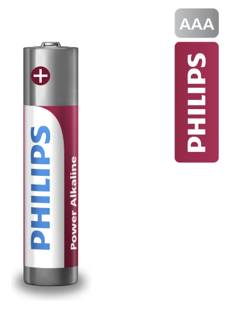 Pilas Alcalinas Aaa Philips Lr03p4b Cilíndrica Blister 4 Uds