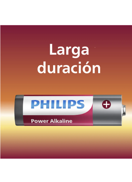 Pilas Alcalinas Aa Philips Lr6p4b Cilíndricas Blister 4 Uds