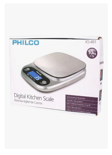 Balanza Pesa Digital Philco Ks491 10kg Cocina Color Plateado