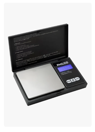 Pesa Gramera Digital Philco 48PLC00107 Desde 0.01 Gr 100 Gr. Capacidad Máxima 100 G Color Negro