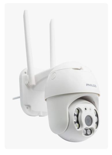 Cámara Ip Ptz Movimiento Infrarrojo Impermeable Wifi Philco Color Blanco