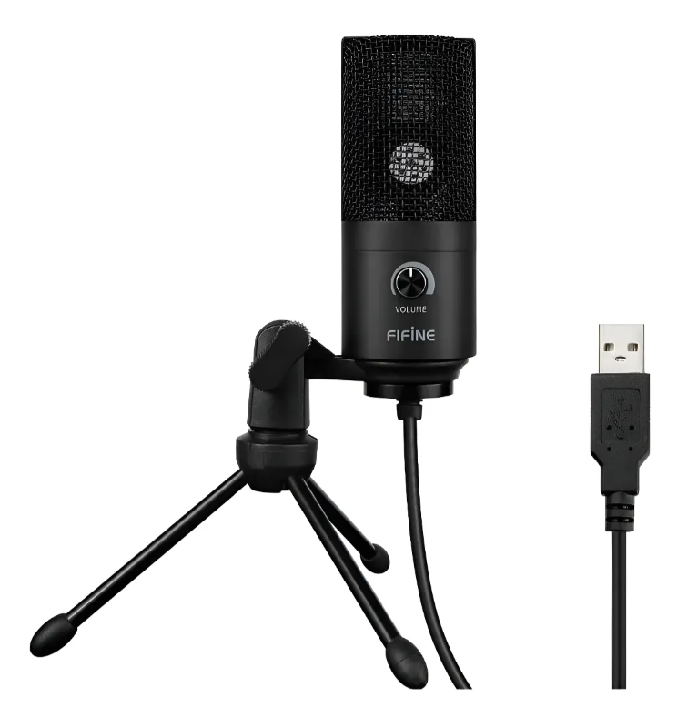 Micrófono Fifine K669B Condensador Cardioide color negro