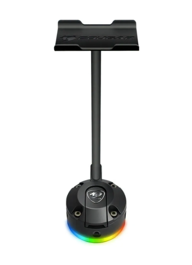 Soporte para auriculares Cougar Bunker S Rgb con conector USB, color negro