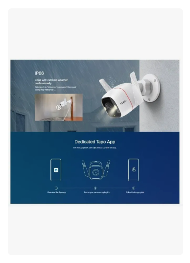 Camara De Seguridad Ip De Exterior Tp Link Tapo C320ws Wifi Con Alarma Resolucion 2k Control De Voz