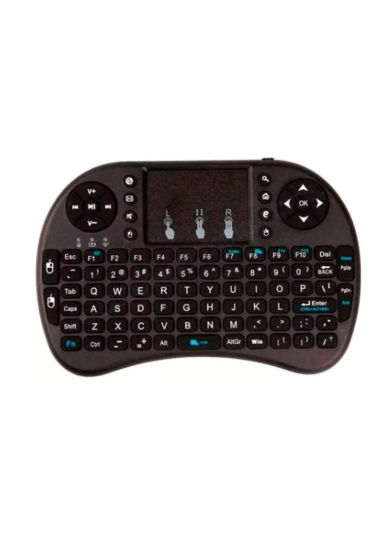 Mini Teclado Smart Tv Inalámbrico Con Mouse Touchpad Philco Teclado Negro Idioma Español Latinoamérica