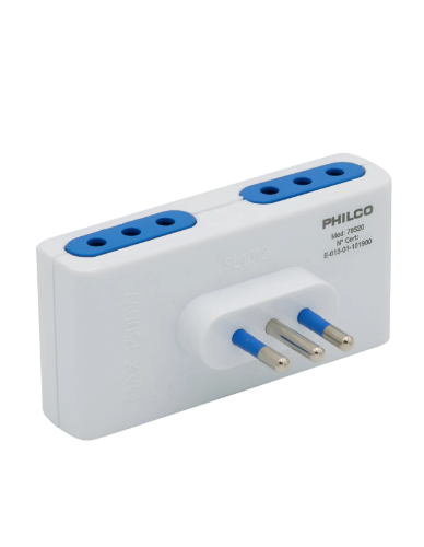 Enchufe Cuádruple 2p + T 10a 250v, Blanco, Philco Color Blanco