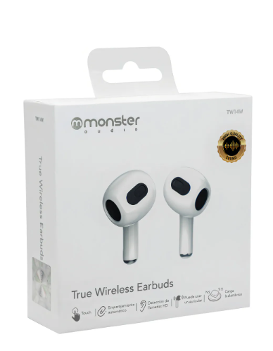 Audifono Monster True Wireless Tw14 Blanco