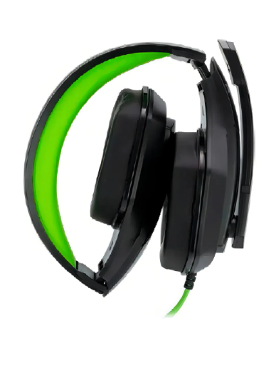 Audifono Gamer Monster 655gr Lofty Mutiplataforma Color Negro/verde