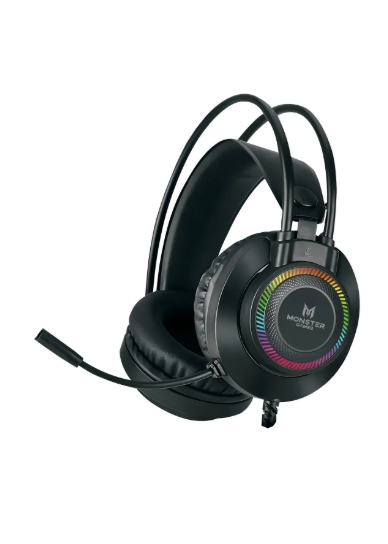 Audifono Gamer Monster Throb Rgb Ps4/ X-one/ Switch Color Negro
