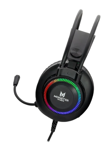 Audifono Gamer Monster Throb Rgb Ps4/ X-one/ Switch Color Negro