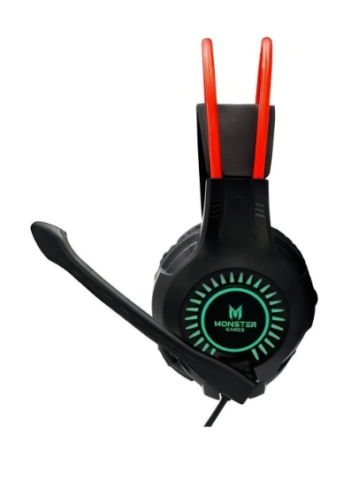 Au727 Headset Gamer Monster Trap Color Negro