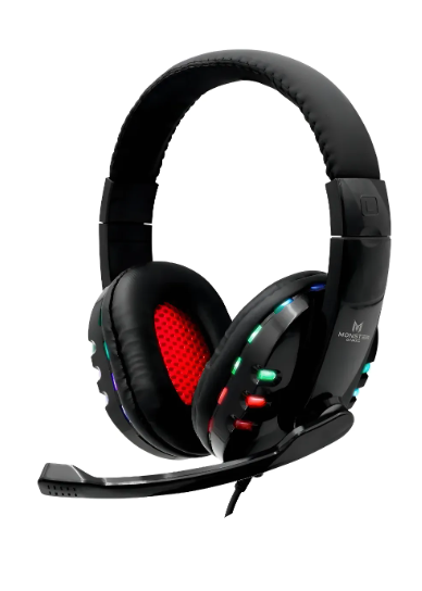 Auriculares Monster Gamer Bogey Mic Rgb Usb Aux Pc Ps4