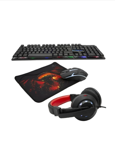 Kit De Teclado Mouse Gamer Monster Games Crew Insertion 4in1