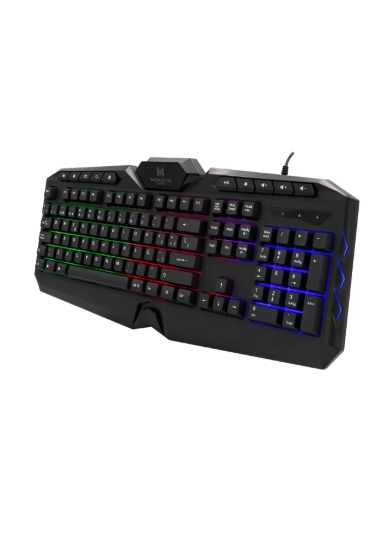 Teclado Gamer de membrana Onset T1026 Rgb en español Color Negro Monster Games