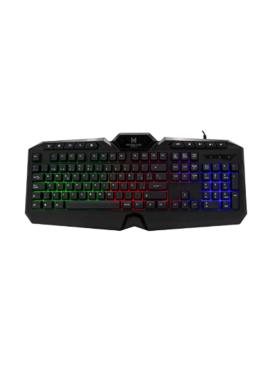 Teclado Gamer de membrana Onset T1026 Rgb en español Color Negro Monster Games