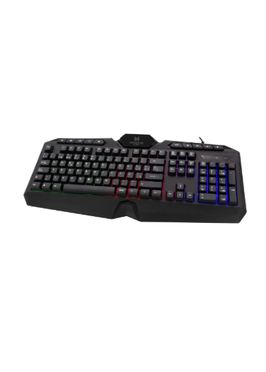 Teclado Gamer de membrana Onset T1026 Rgb en español Color Negro Monster Games