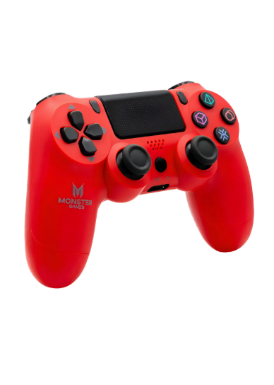 Joystick Monster Compatible Ps4 Inalámbrico Rojo
