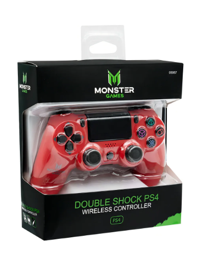 Joystick Monster Compatible Ps4 Inalámbrico Rojo