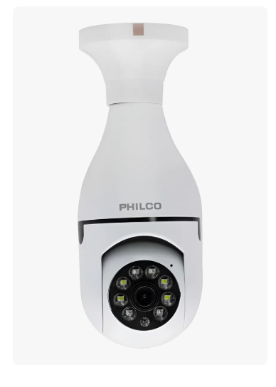Cámara Seguridad Cctv Wifi Tipo Ampolleta 2mp W9120, Philco Color Blanco