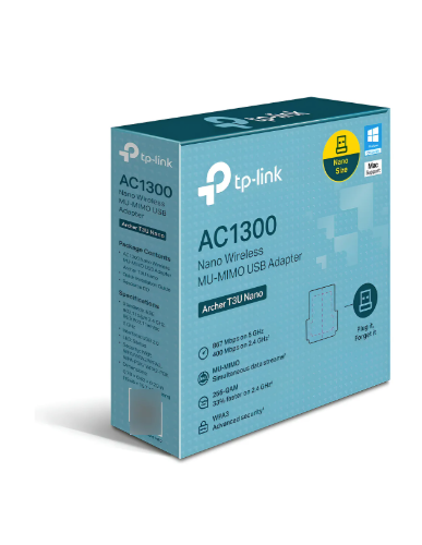 Adaptador Usb Inalambrico Wifi Tplink Archer T3u Nano Ac1300