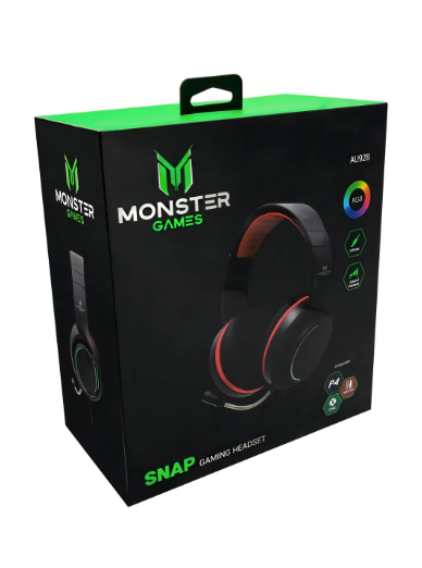 Headset Gamer Monster Snap Color Negro