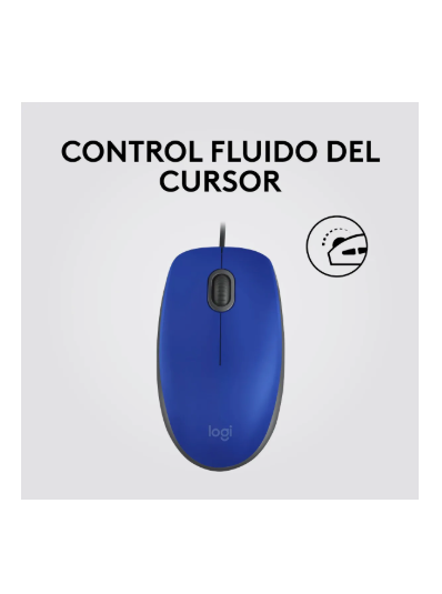 Mouse Alambrico Usb Logitech M110 Blue Silencioso Color Azul