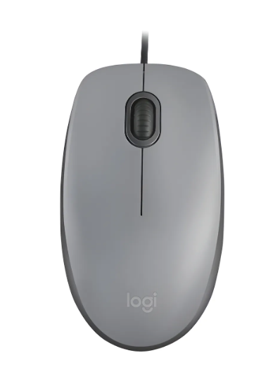 Mouse Alambrico Usb Logitech M110 Grey Silencioso Color Gris