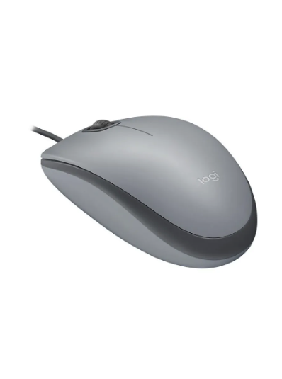 Mouse Alambrico Usb Logitech M110 Grey Silencioso Color Gris