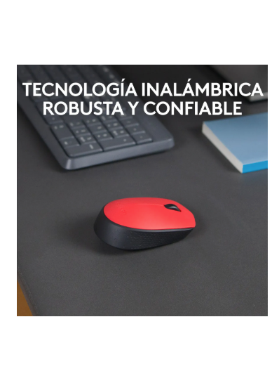 Mouse Inalambrico Logitech M170 Rojo