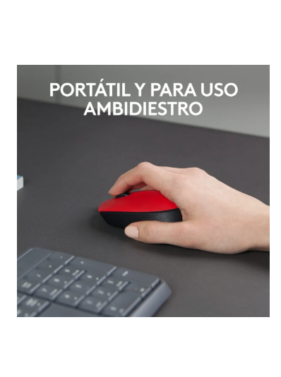 Mouse Inalambrico Logitech M170 Rojo