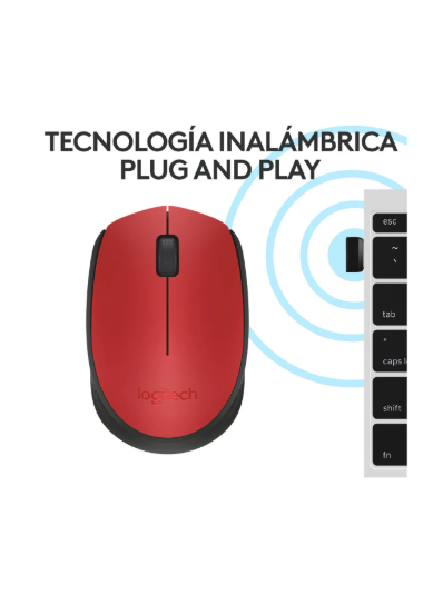 Mouse Inalambrico Logitech M170 Rojo