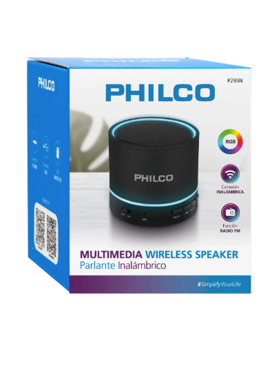 Parlante Portátil Bluetooth 3w P295 Negro, Philco Color Negro
