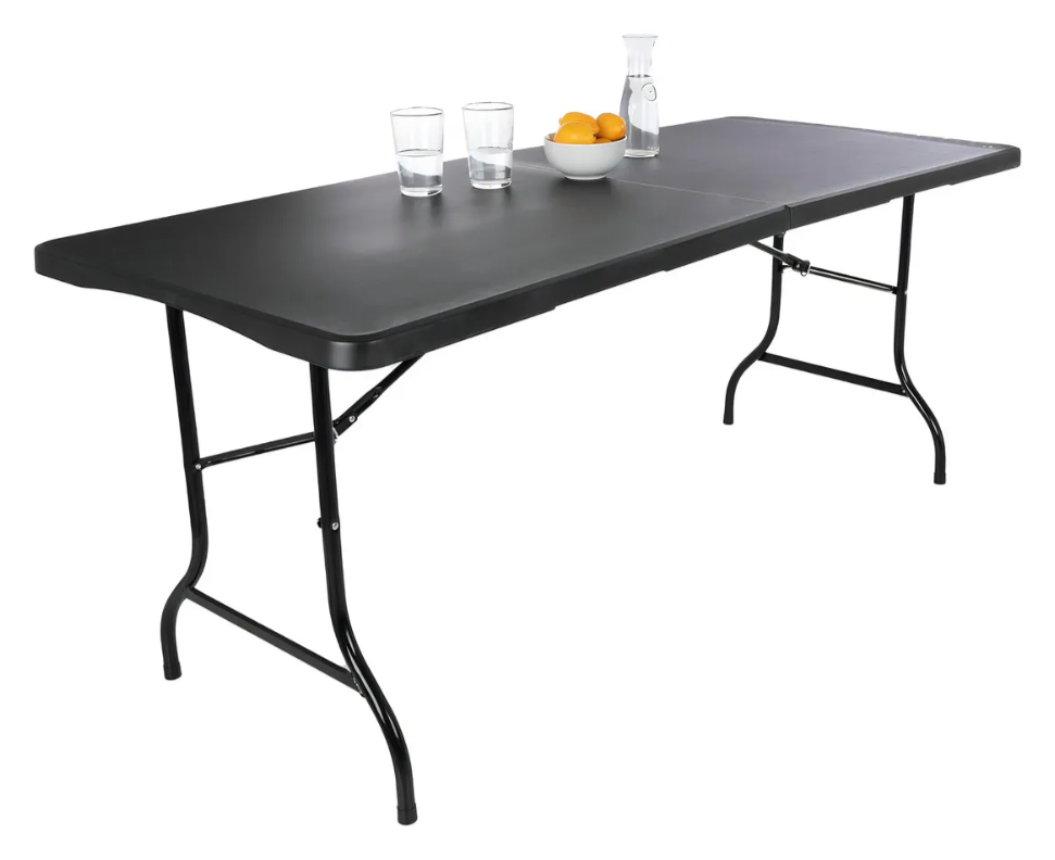 Mesa Plegable Transportable Lavable Camping Color Negro