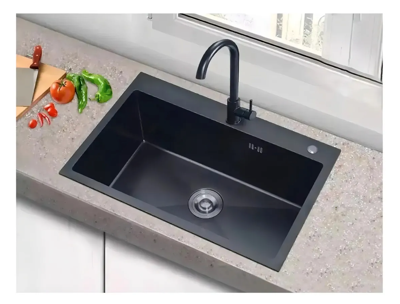 Llave Lavacopas Negro Mate Agua Fria O Caliente Notte Taumm